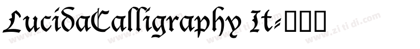 LucidaCalligraphy It字体转换